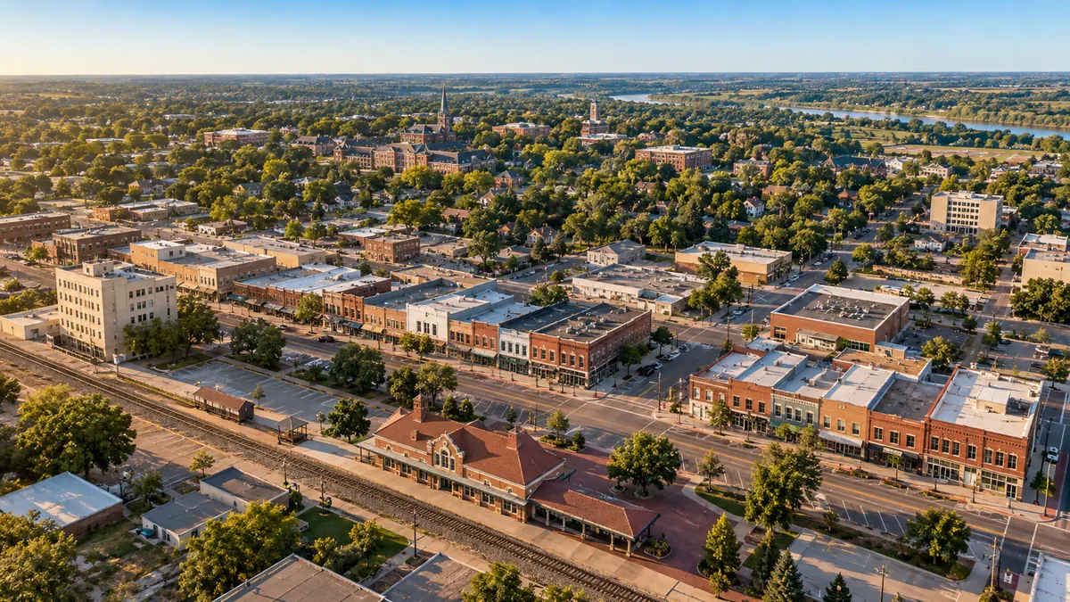 Aerial view of Shawnee, OK