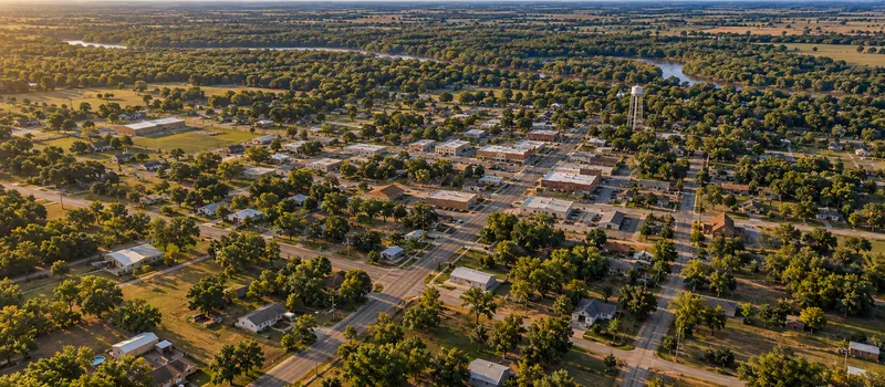 Aerial view of McLoud, OK