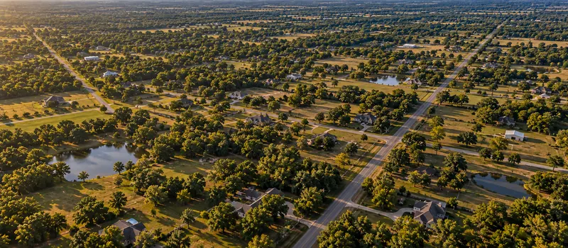 Aerial view of Newalla, OK