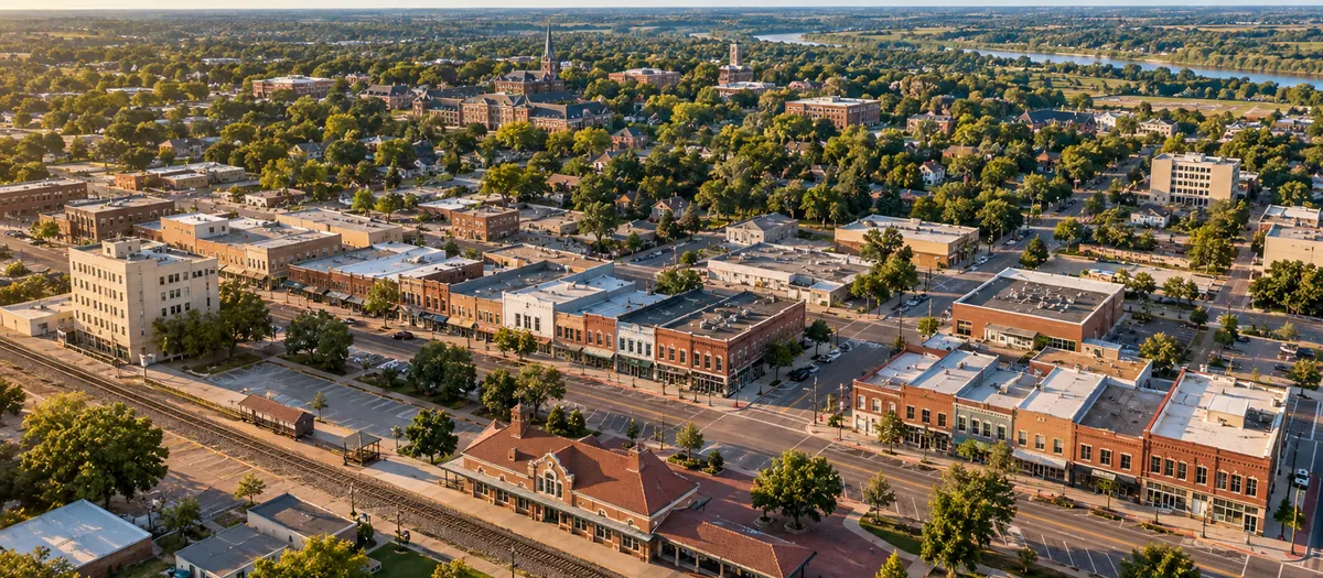 Aerial view of Shawnee, OK