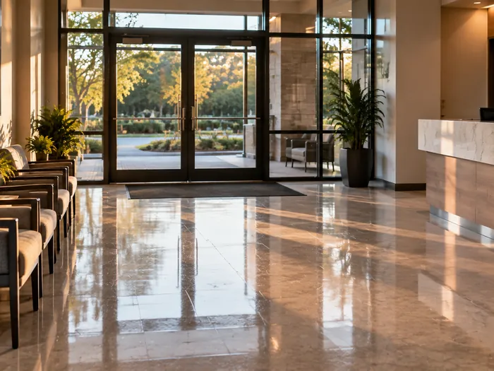 Affordable Cleaning Services commercial job, aerial view